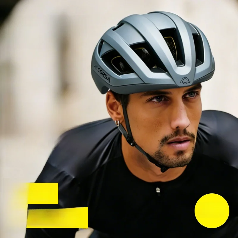 Capacete de Ciclismo Corsa Cool Wind Mips Unissex Respirável para Mountain Bike e Bicicleta de Estrada Equipamento de Segurança Leve com Proteção Integrada