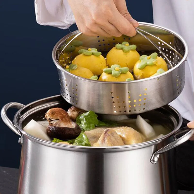 Super Large Capacity Soup Pot 304 Stainless Steel Extra High Pot Household Thickened Steaming and Stewing Pot Cooking soup pot