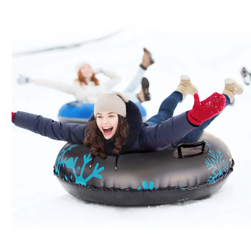 Inflatable Ski Ring Swim Float General Inflatable Ring Ski Towing Ice Bike Pair Children'S Skating Ring Set 47 Inches