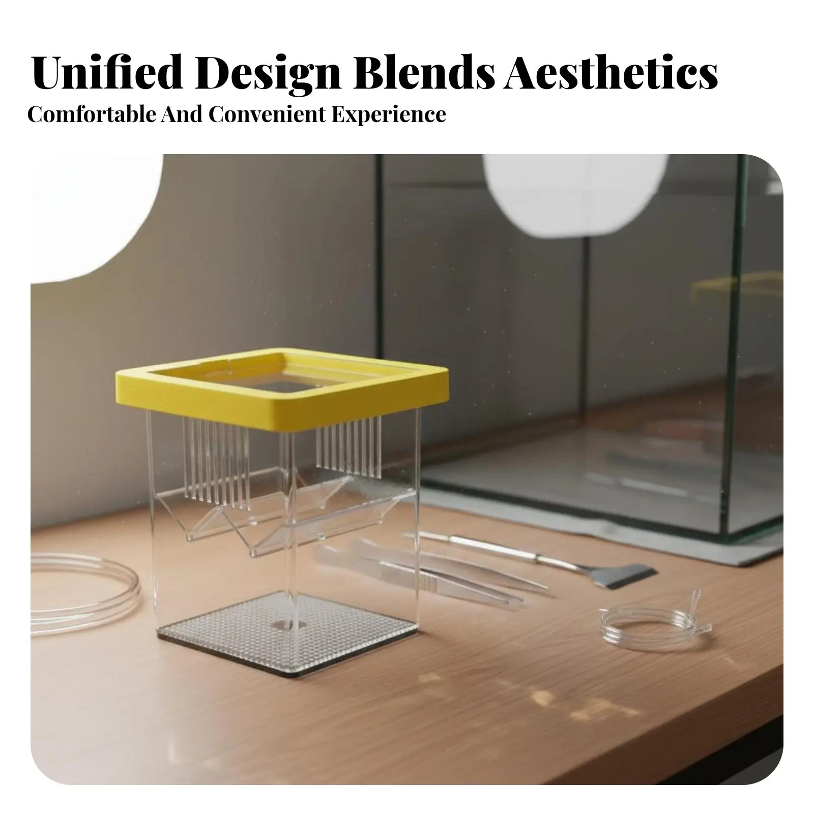 

Плавающий аквариумный бокс для разведения рыбок из высокопрозрачного акрила, съемный, из пищевого материала