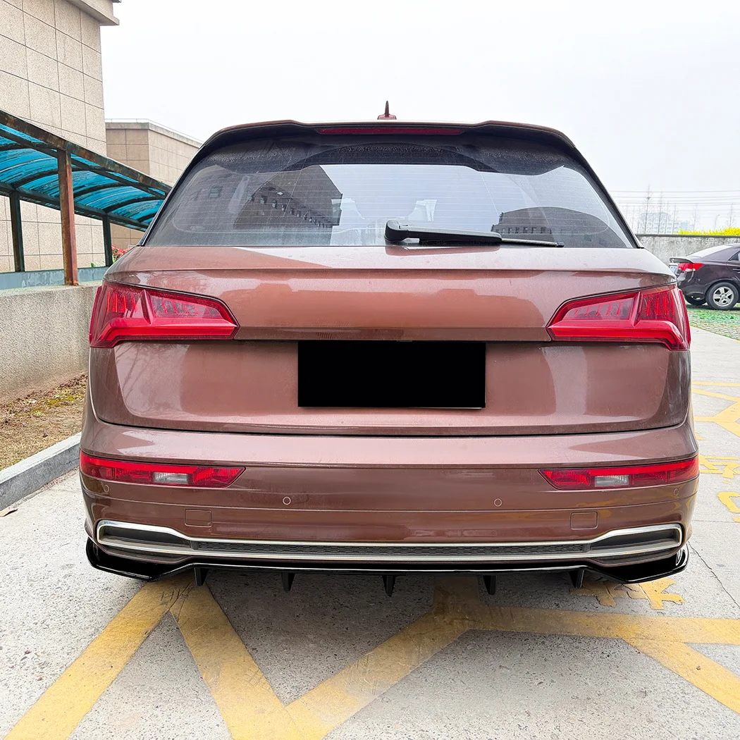 Car Rear Bumper For Audi Q5 FY Sline 2018-2020 Diffuser Refit Splitter Plate Lip Spoiler Guard Body Kits Tuning Auto Accessories
