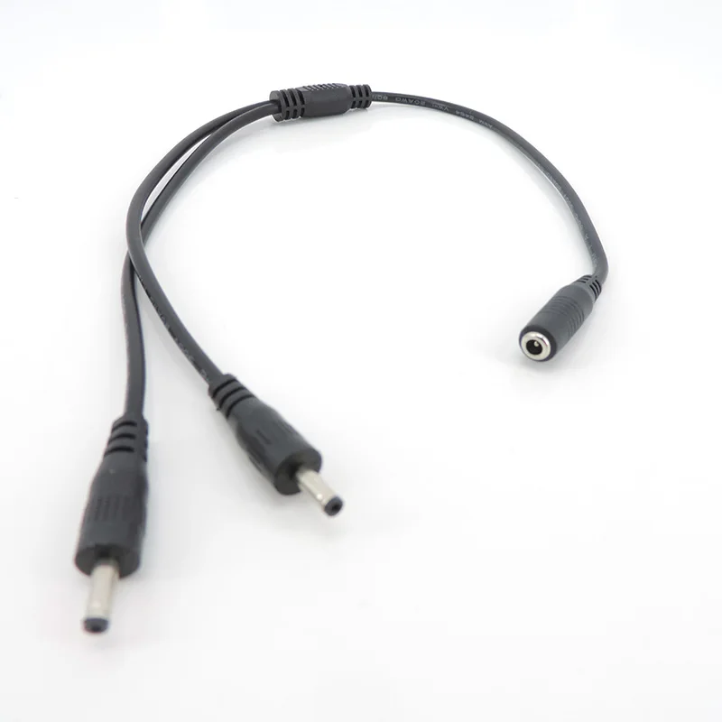 3.5mm x 1.35mm DC Power Y Splitter Cable Male to 2 Female way Extension connector Adapter for CCTV Surveillance Cameras Routers