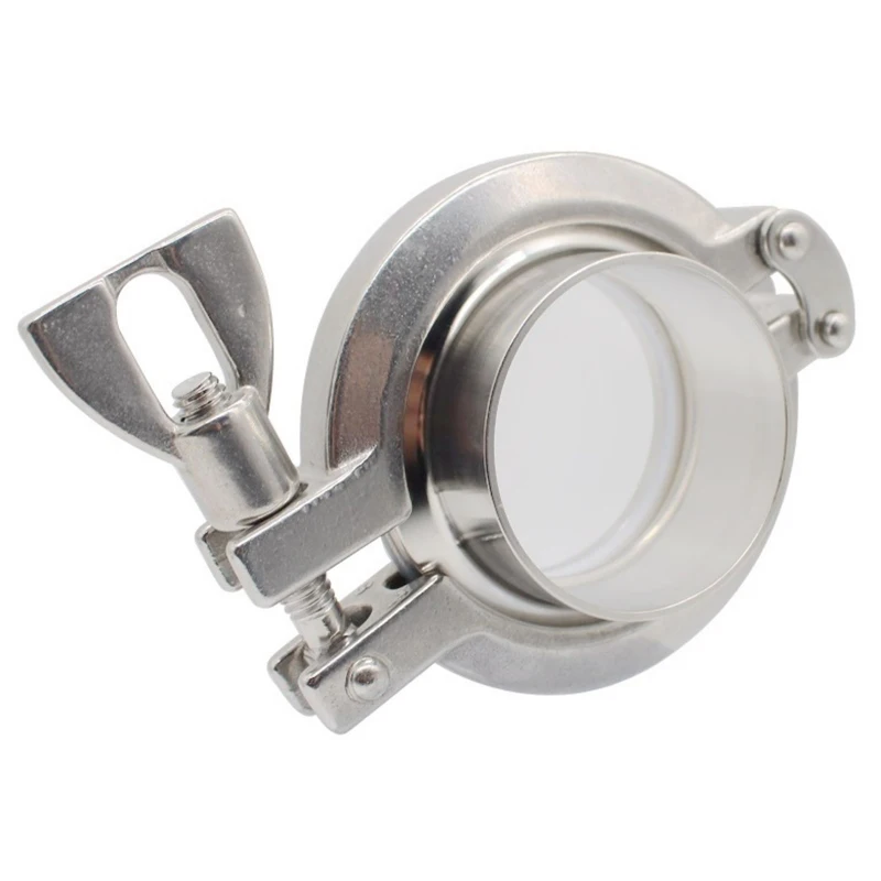 316L Stainless Steel Sight Glass Sanitary Grade Quick-loading Clamp Type Chuck Inner Glass Observation Window