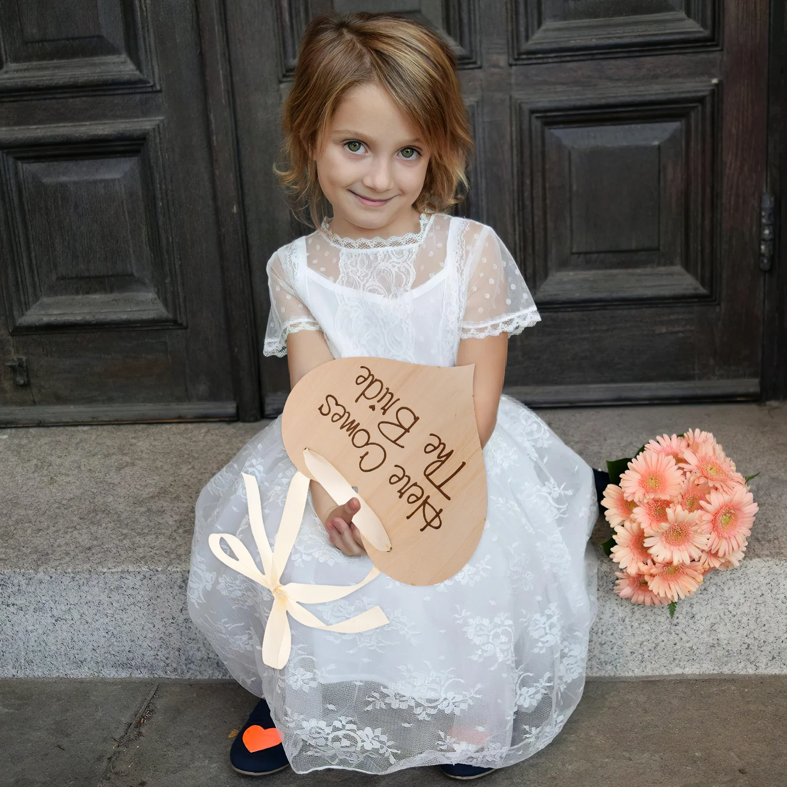 

Love Wooden Sign Heart Decoration Beige Rope Valentines Day DIY Craft Wedding Party Table Decorations Engraved Plaque