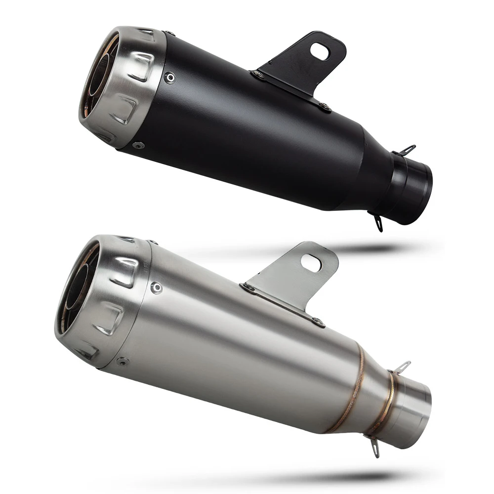 

51MM Universal Motorcycle Exhaust Stainless AW Muffler with DB Killer For XMAX250 ZX25RR 675SR-R Z500 MT07 GSXR750 CB500F