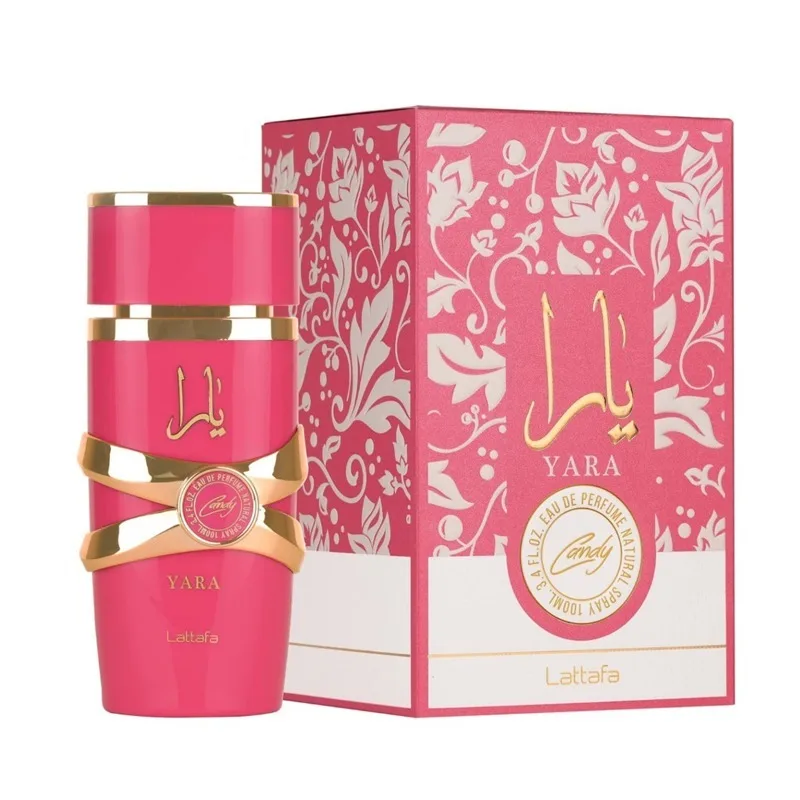 Lattafa Yara Candy Vainilla Frutado Cítricos Floral Eau de Parfum Fragancia Duradera para Mujer 3,40 Onzas 100 ml