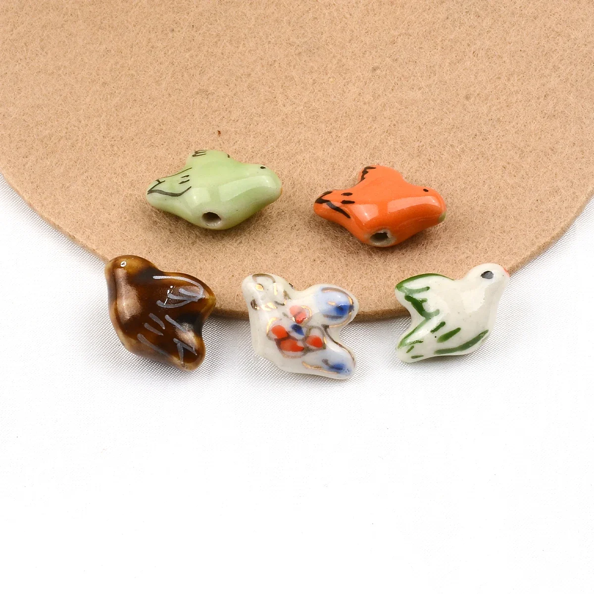 18mm Flying Pigeon Shape Loose Porcelain Ceramic Beads for Jewelry Making Accesorios Diy Handmade DIY  Bracelet  Jewelry Beads