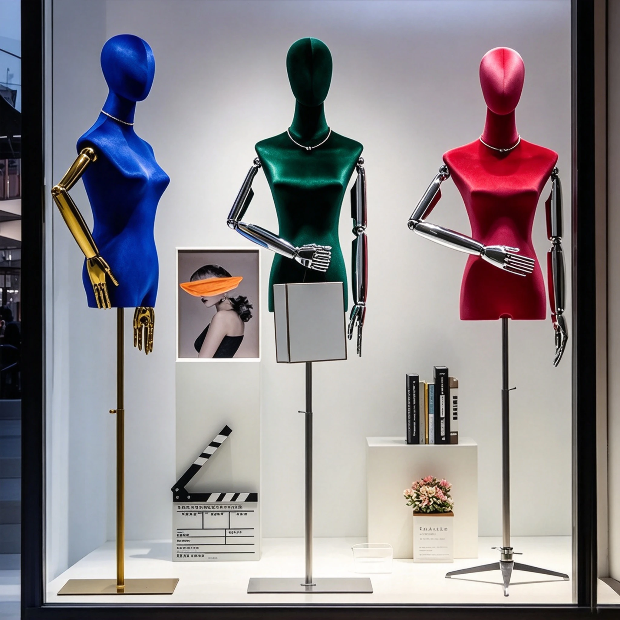 Female Mannequin Torso Dress Form Adjustable Display Stand for Wedding Gown Store Window  Mannequin head with shoulders