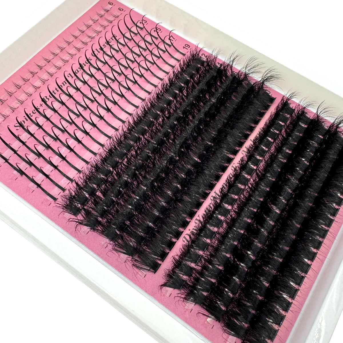 16Rows False Eyelashes Clusters Spikes&Bottom Lashes DIY Manga Cluster Eyelash Extensions Waterproof Individual Lashes Clusters