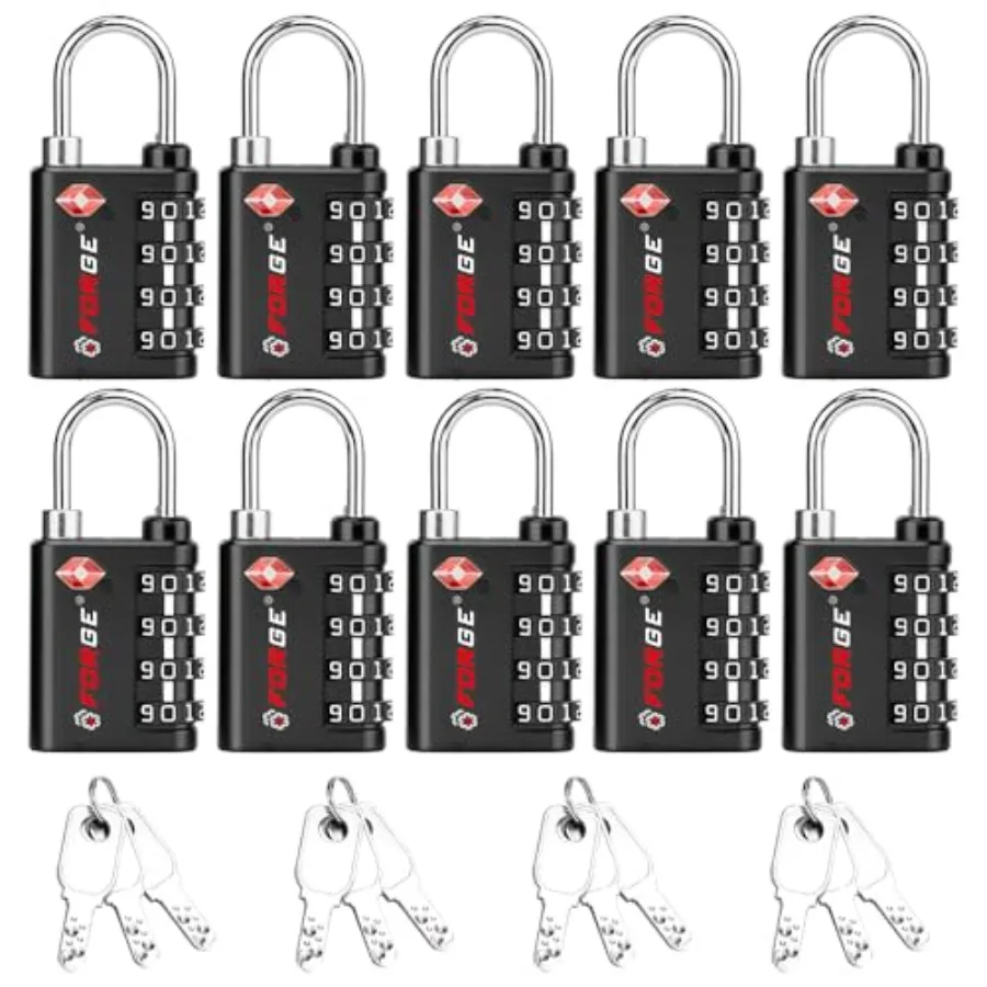 

Dual-Opening: Key or Combination Lock TSA Approved Lock for Luggage Pelican case Travel Gym School Luggage Combination Lock Tra