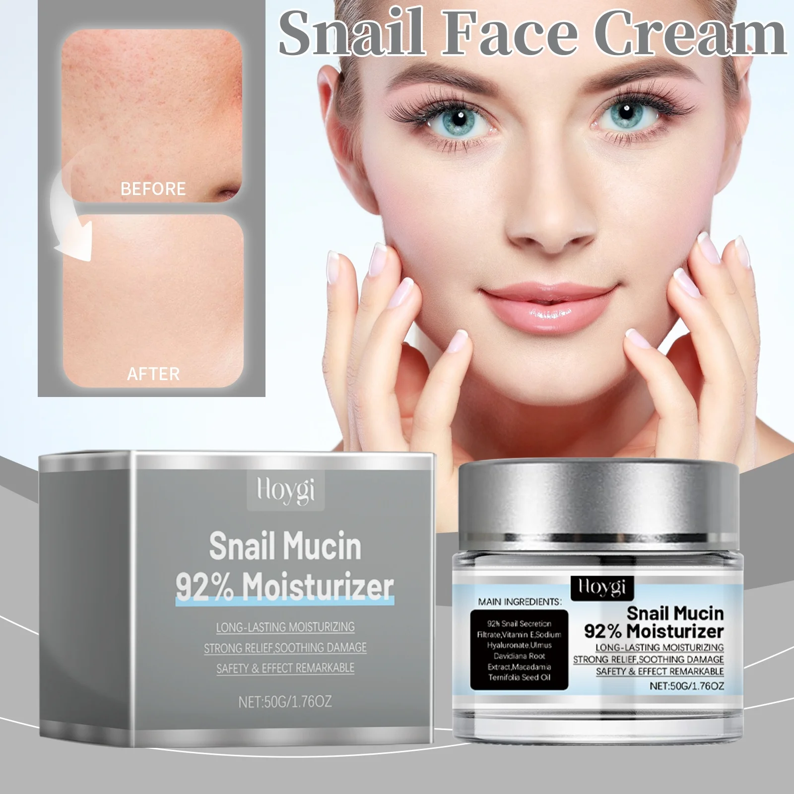 Snail Mucus Face Cream Improve Dullness Skin Reduce Fine Lines Brighten Firm Skin Moisturize Nourish Facial Care Essence Cream