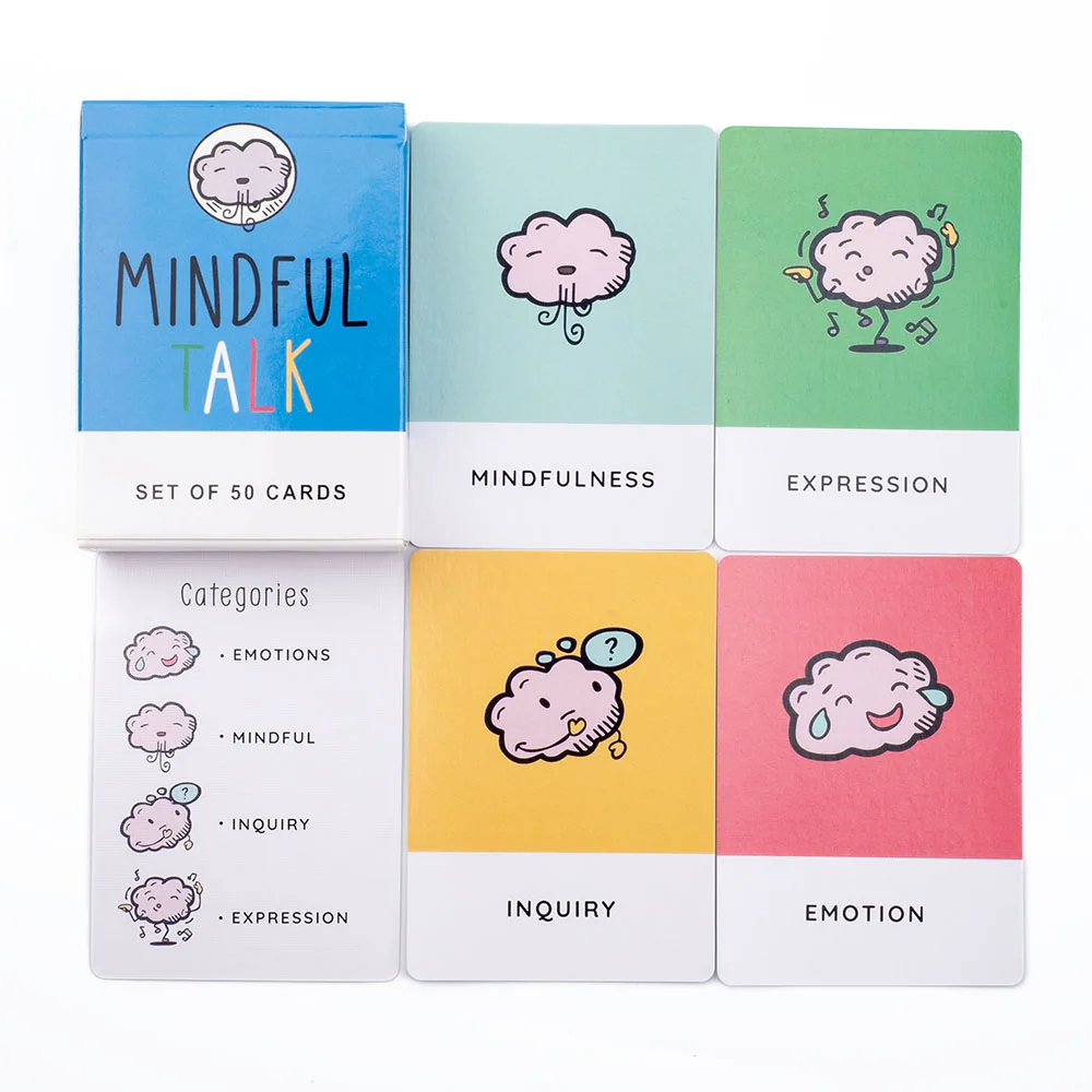 Mindful Talk Bordspel Set Van 50 Kaarten Betekenisvolle Grappige Feestartikelen Strategiespellen 8.9*6.3Cm Gemakkelijk Te Spelen