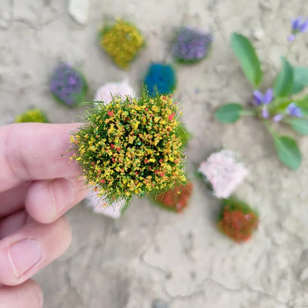 8 teile/los Gemischte Große Blume Cluster Modell Kits Miniatur Pflanzen Materialien für Diy Micro Szene Layout Diorama Zubehör – Detail 5