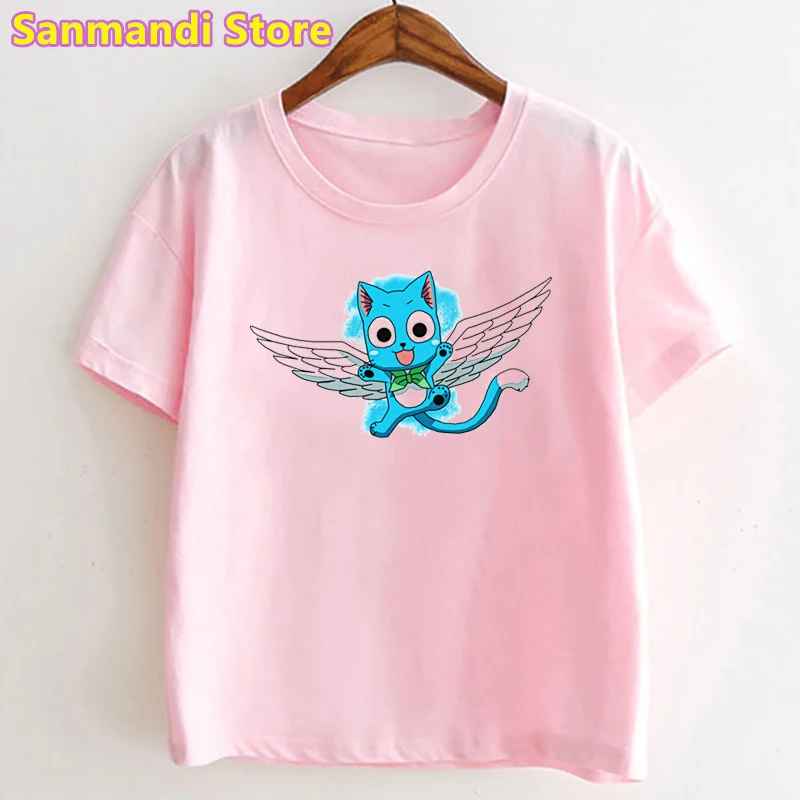 2022 Hot Sale FAIRY TAIL Cartoon Print T Shirt Kids Clothes for Girls/Boys Tshirt Angel Wings T-Shirt Children Clothing Tops