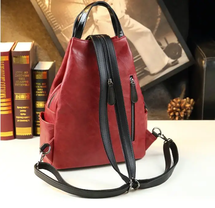 Ethnic Style Fashion Genuine Leather Women Backpack Shoulder Hand School Bag Embroidery Original Design Travel Backpacks