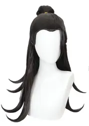 Long Wavy Black Anime Wig Suguru Geto Jujutsu Kaisen Cosplay Costume Wig Comics Role Play Wig
