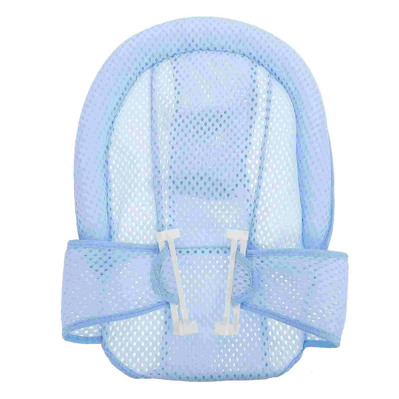 Baby Bath Tub Net Infant Seat Pad Bathtub for Mat Non-slip Mesh Blue Support Newborn