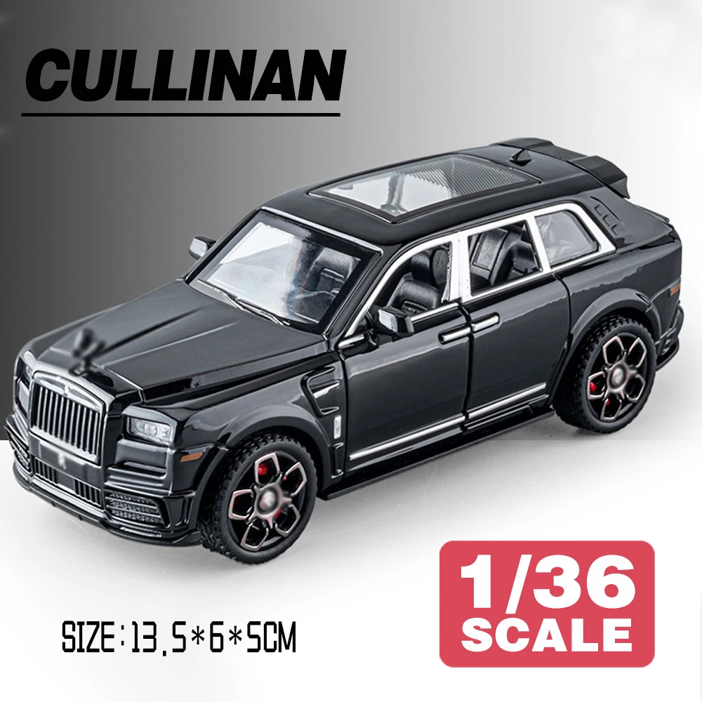 Scale 1:36 Cullinan SUV Metal Diecast Alloy Toy Cars Models Trucks For Boys Children Kids Toys Vehicles Hobbies Collection