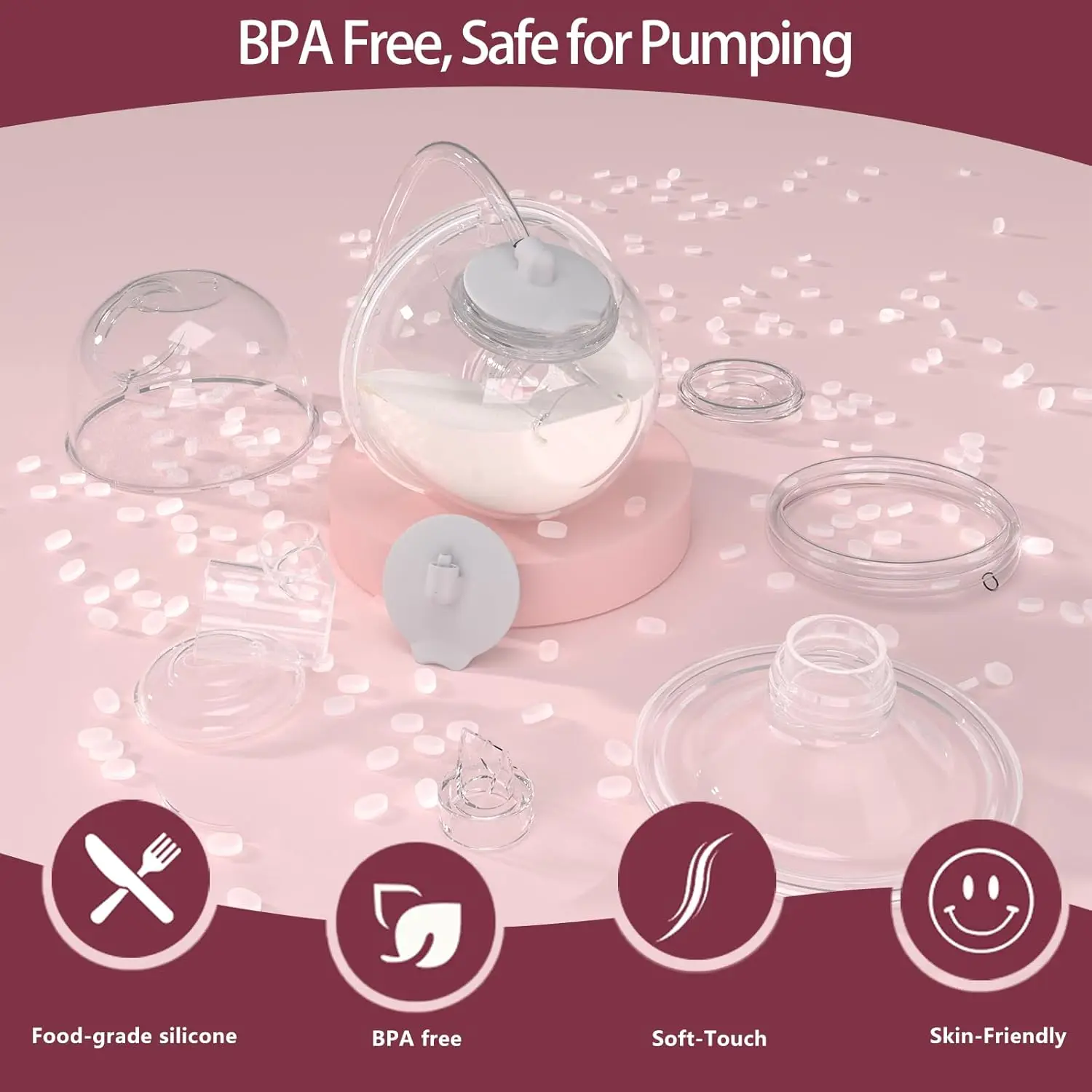 Wearable Milk Collection for Spectra S1 S2 9 Plus and SG, Wearable Breast Pump Collection Cup Compatible with Spectra