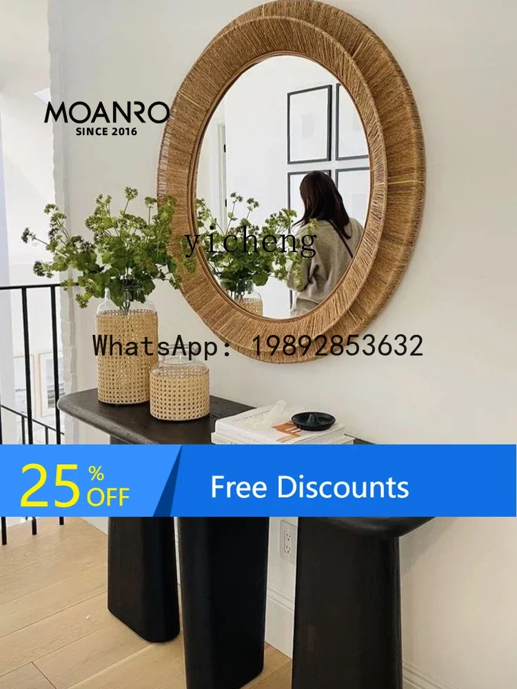 

LYY Quiet Style Console Tables Solid Wood Living Room Console Home Entrance Rack Retro