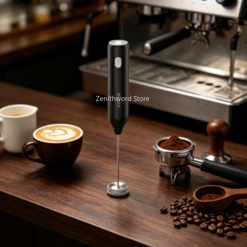 Espumador de Leche Eléctrico Recargable, Portátil, USB-C, 8600 RPM, 3W, para Café, Latte, Cappuccino, Chocolate Caliente, Batidor de Huevos