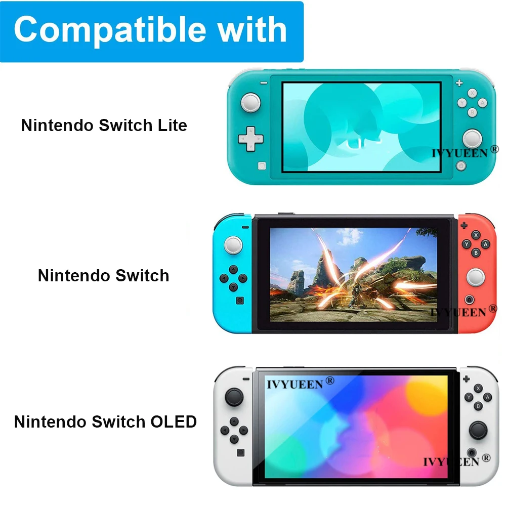 IVYUEEN 4 PCS Cute Cat Claw Thumb Grips Analog Stick Cover Joystick Cap for Nintendo Switch Lite OLED JoyCon Joy Con Accessories