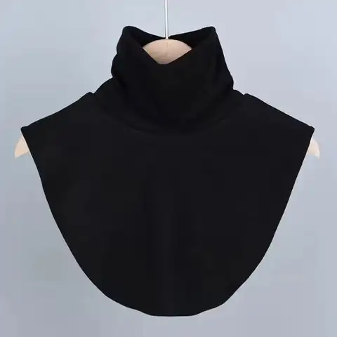Soft Elastic Modal Detachable Collar Square False Collars Solid Color Turtleneck High Inner Neck Cover For Women Scarf