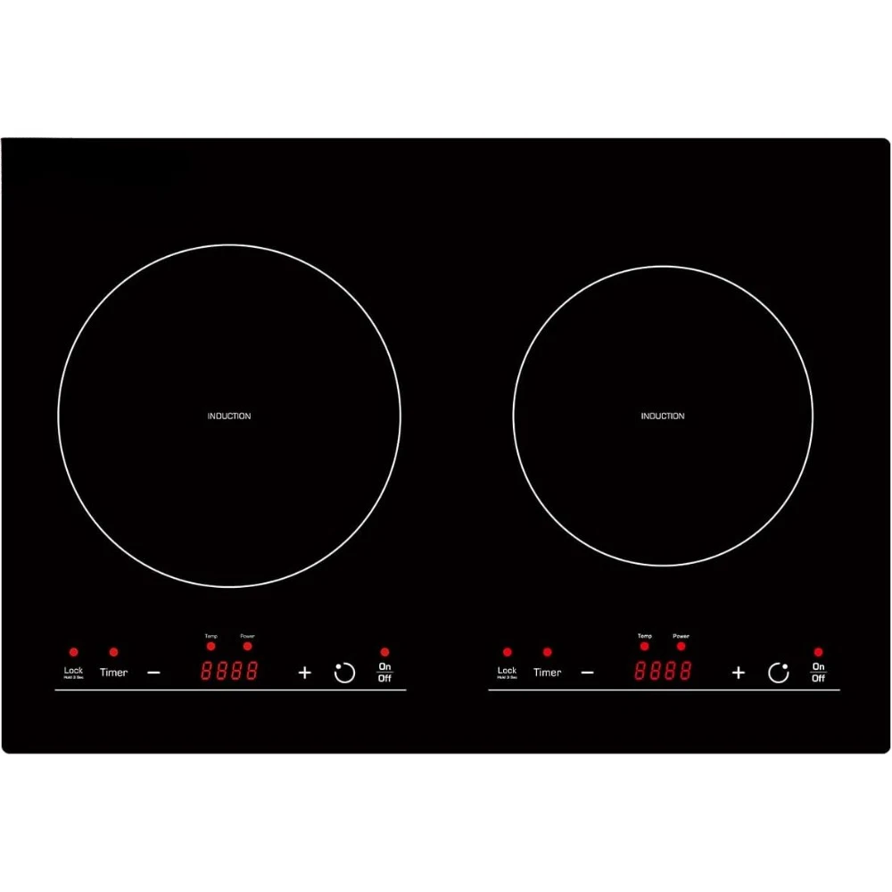 Electric Induction Cooker with 2 Burners, 12 Inch 120V Induction Cooker