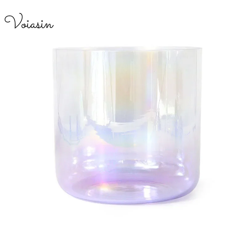 

6-8Inch High-end Series Set, Purple Gradient, Top Alchemy Clear Quartz Crystal Singing Bowl Sound Therapy Percussion Instruments
