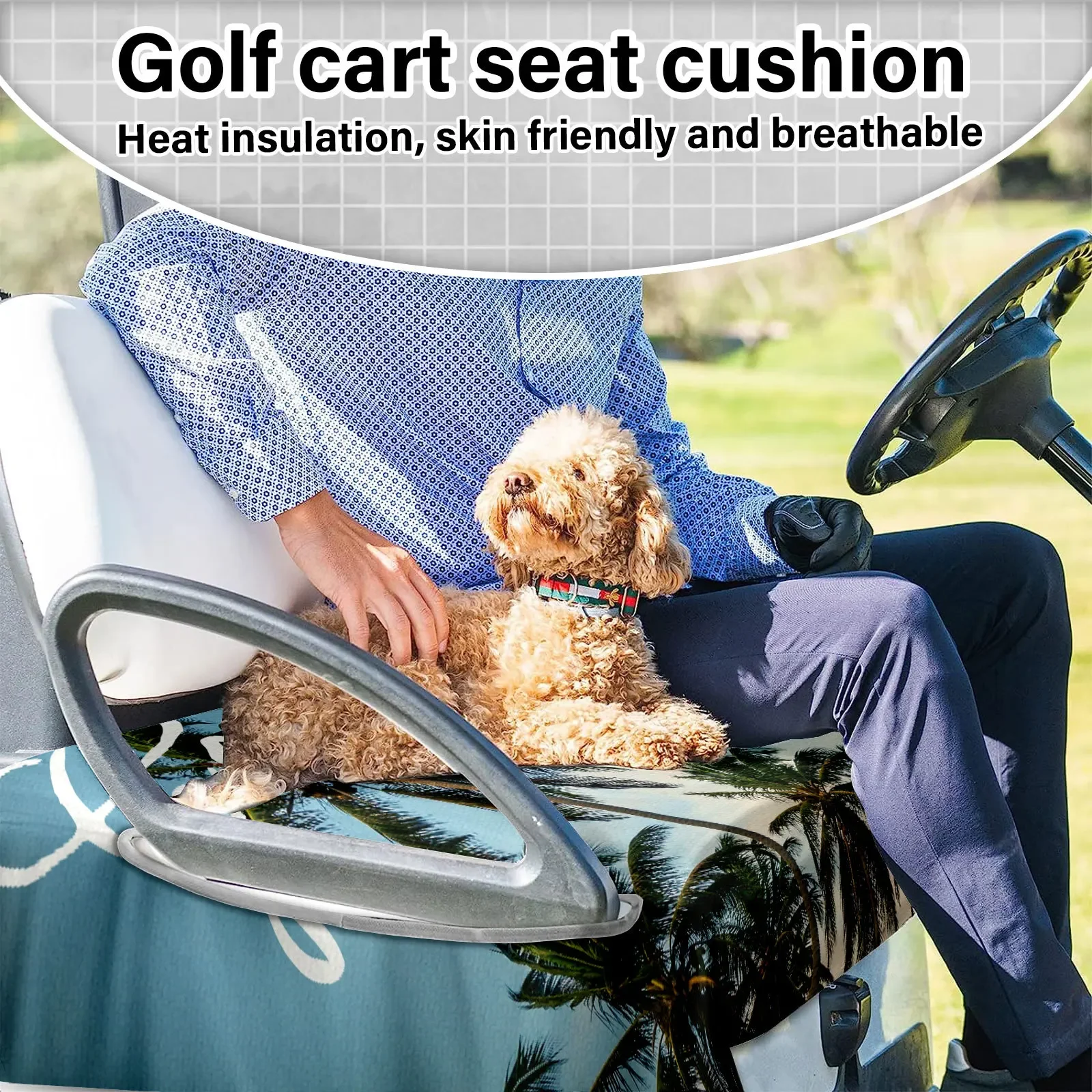 Custom Golf Cart Seat Cover Soft Microfiber Golf Cart Seat Towel Breathable Golf Cart Seat Blanket Covers for Most Golf Carts