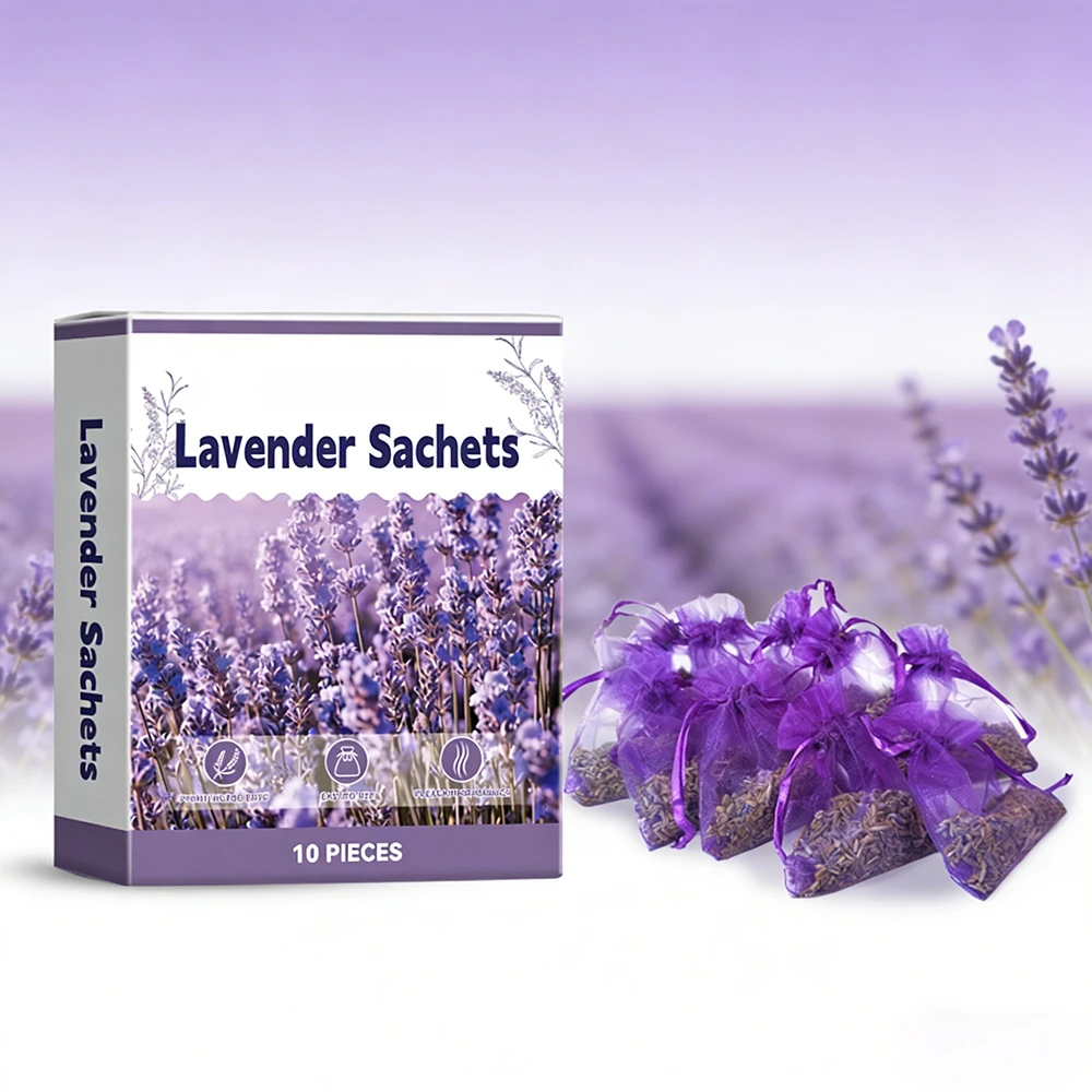 

1box/2boxes, Lavender scented sachet for refreshing space, Wardrobe deodorizing, Mild aroma floral fragrance bag for home