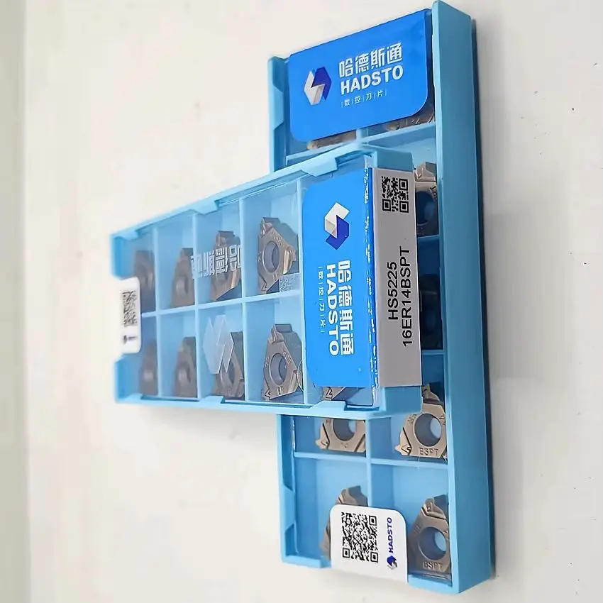 

16ER14BSPT HS5225 16ER 14BSPT HS5225 HADSTO carbide inserts British Standard Taper Pipe Thread Dedicated to Stainless steel