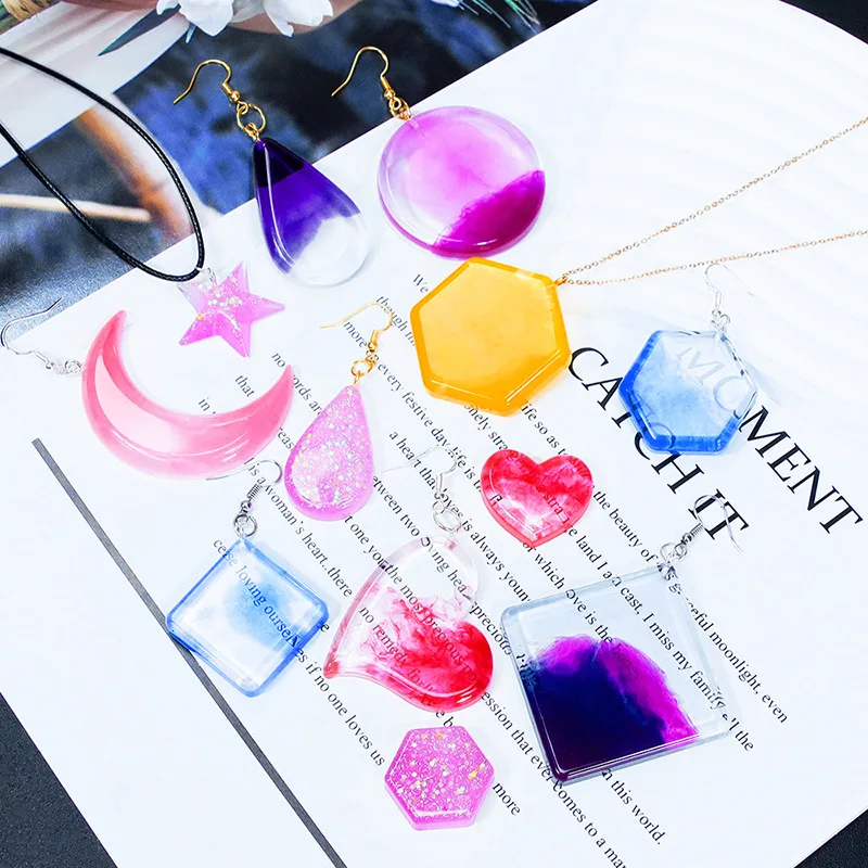 DIY Crystal Epoxy Resin Mold Three-dimensional Patch Pendant Earring Silicone Mold