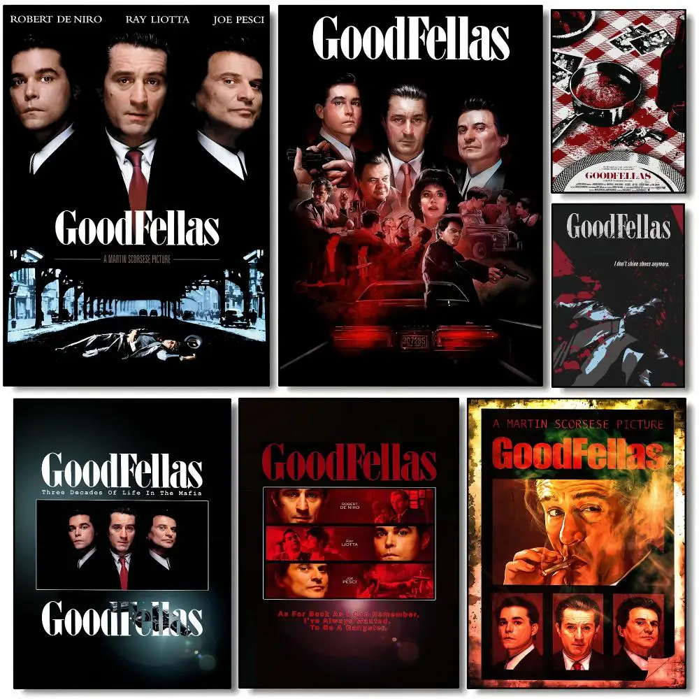 Gangster Crime Film Goodfellas Poster HD Wall Art Aesthetic Home Decor for Living Room Bedroom Café Office Stylish Gift