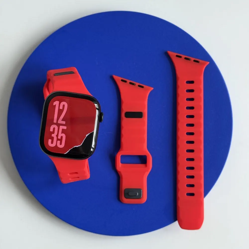 Breathable Silicone Sport Replacement Band For Apple Watch Ultra 11 10 9 8 7 6 5 4 SE Wrist Strap Comfortable Watch Bracelet