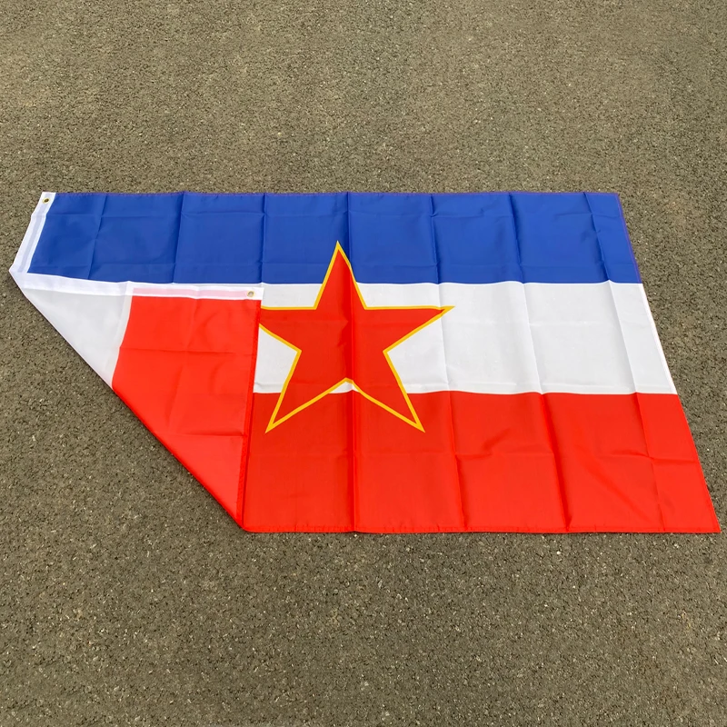 Bandera de aerlxemrbrae, 90x150cm, bandera nacional de Yugoslavia, pancarta de poliéster para celebración