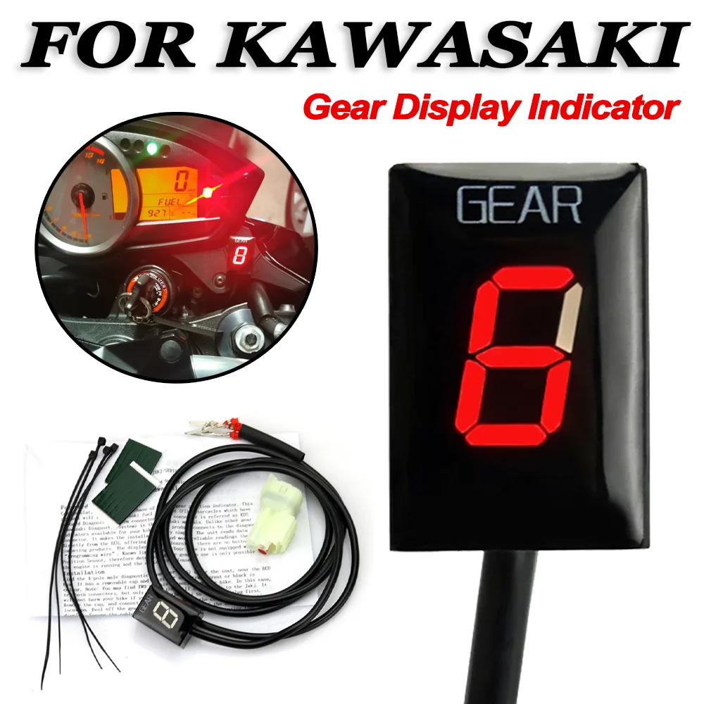 Indicador de visualización de engranaje de motocicleta para Kawasaki ER6N ER-6F Z1000SX Z1000 Z800 Z750 Z650 Versys 650 1000 VULCAN S Ninja 300 400