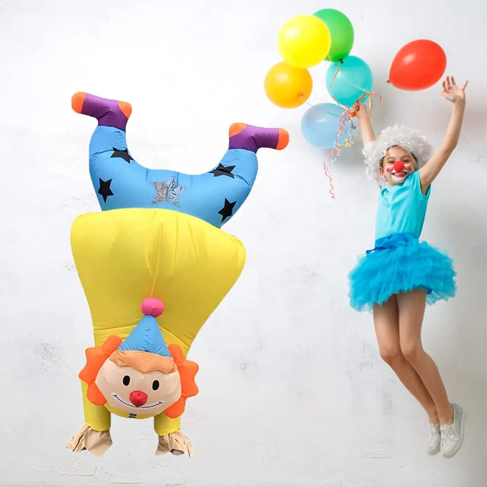 

Inflatable Clown Costume Funny Blow up Costumes Handstand Joker Costume Halloween Costume Cosplay Party Festival Parade Carnival