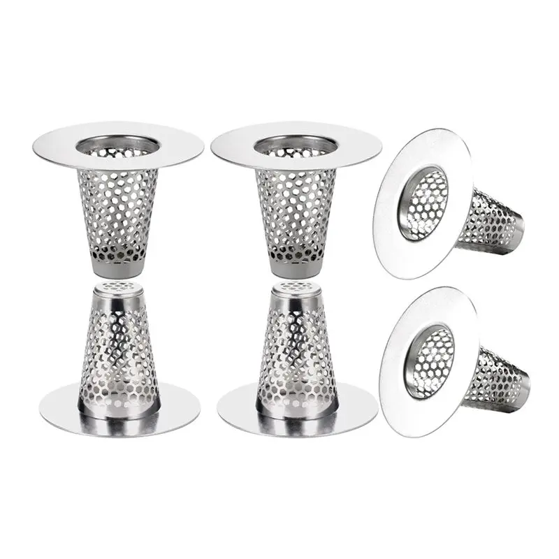 

AA94-6PCS Bathroom Sink Drain Strainers For 1.2-1.6Inch Drain Hole, 1Inch Small Conical Stainless Steel Bathtub Drain Cover Dura