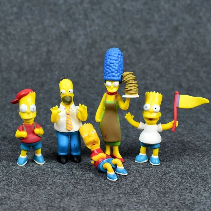 14PCS Anime Simpsones Family Portraits Homer Marge Bart Krustythe Clown Action Figures Doll Model Decoration Kid Christmas Gifts