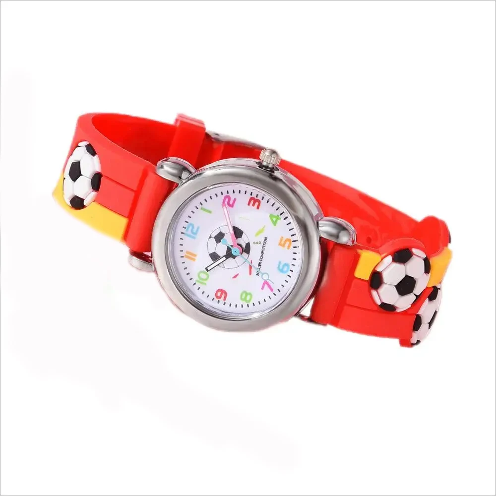 2024 New cartoon children sports simple watches leather quartz watch round Dial cute wristwatch Fashion quartz watch