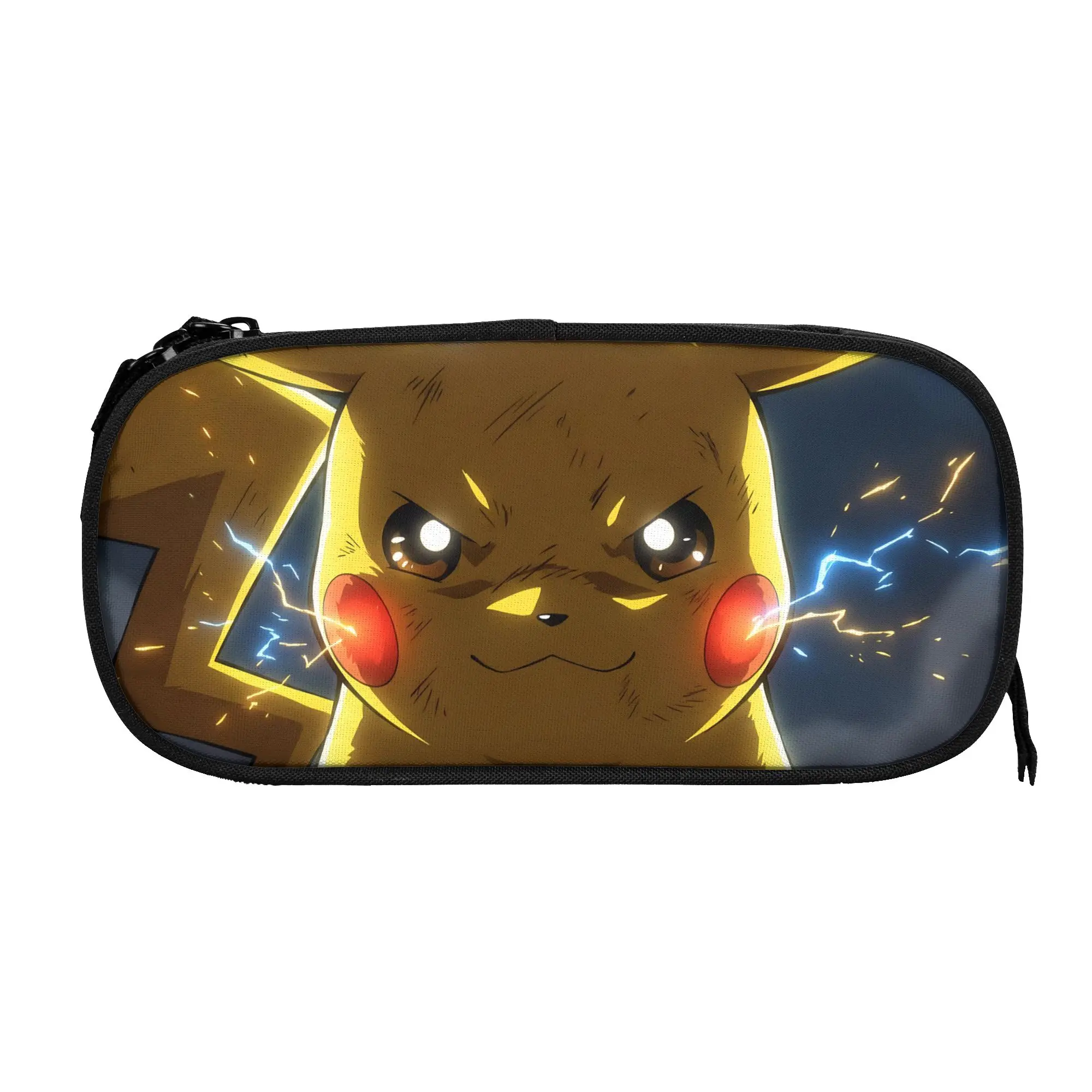 Large Capacity Bags for Child Cartoon Pikachus Electric Closeup Pattern Pokemon Theme Handheld Study Bag for Boys Gilrs Kids