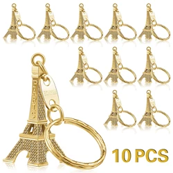 10Pcs Paris Eiffel Tower Shape Keychain Novelty Gadget Trinket Souvenir Christmas Gift Keychain