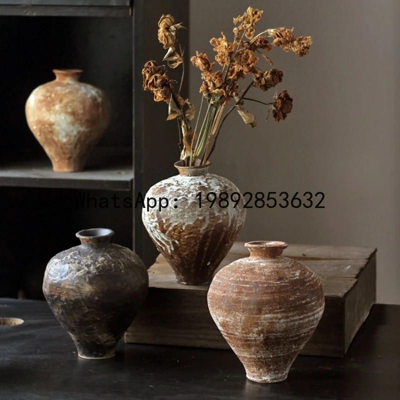 

Ceramic Vase Handcrafted Kiln-transformed Earthenware Jars Flower Vase Flower Arrangement Accessories Ceramic Handicrafts