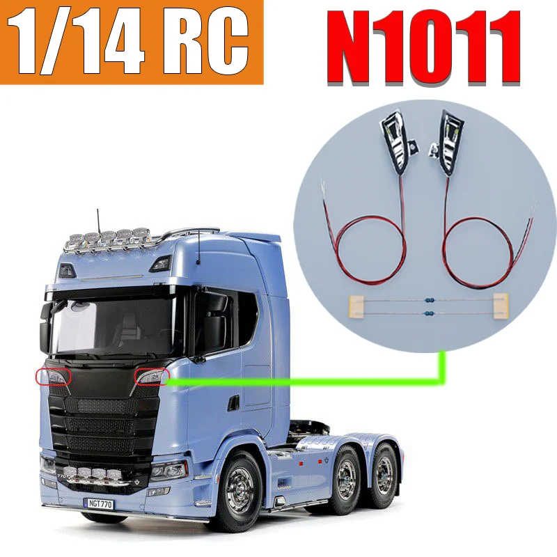 

Светодиодные фары 3В (2 шт.) для радиоуправляемых грузовиков Tamiya SCANIA 770S 6x4 56368 и 8x4 56371, аксессуары для тюнинга