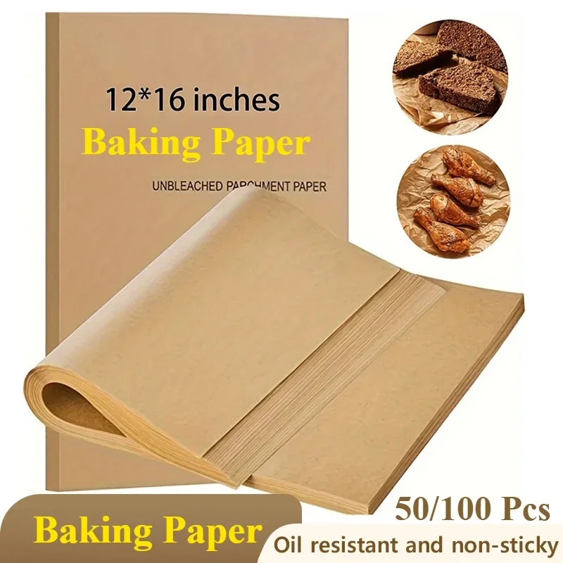 ورق زبدة الخبز المطلي بالسيليكون المطلي بالطعام - أوراق طهي مستطيلة غير لاصقة مقاومة للدهون للشواء بالبخار في الفرن #1