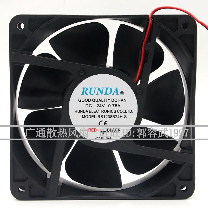 

New Cooler Fan for RUNDA RS1238B24H-S 12038 24V 0.80A 0.75A 12CM Inverter High Air Volume Fan 120 *120 *38mm