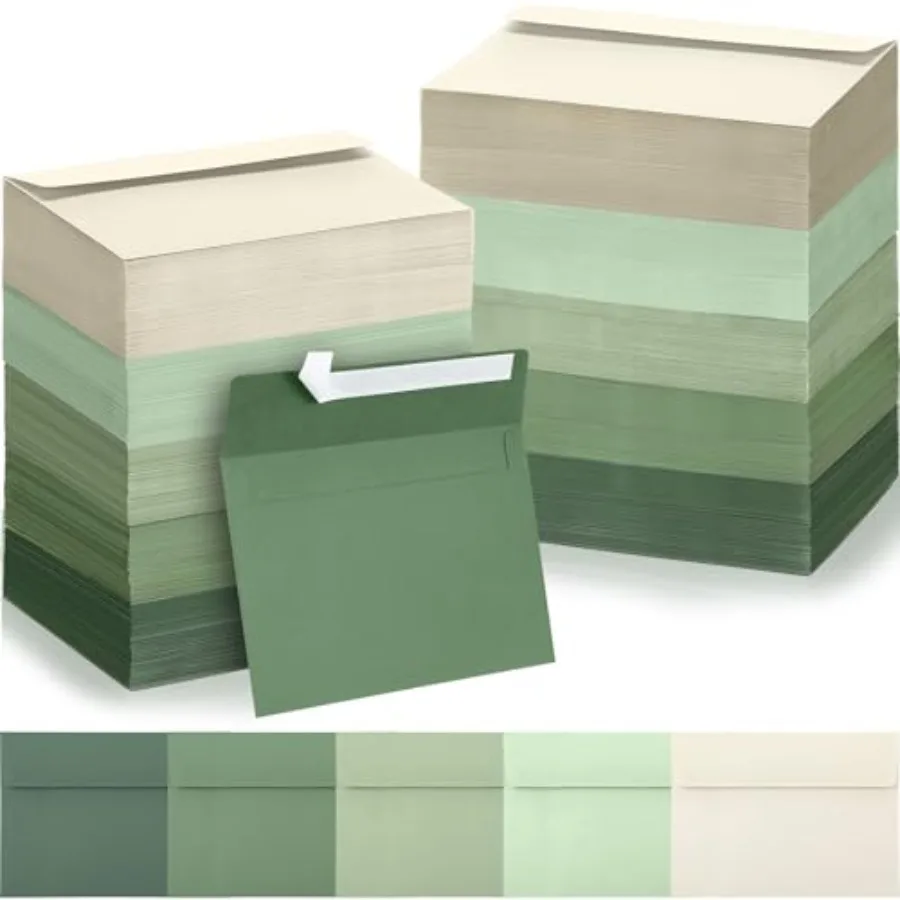 

400 Pack A7 Envelopes Bulk for Invitation 5 x 7 Self Adhesive Envelopes Gradient Colored for Gift Cards, Wedding, Greeting Lett