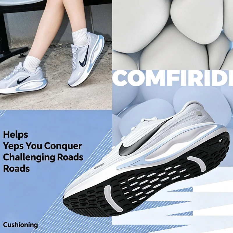 Nike DR2698-110 Flash Sale Light Gray Lightweight Shoes Breathable Mesh Soft Cushion Non-Slip Casual Sneakers for Daily Walking view 6