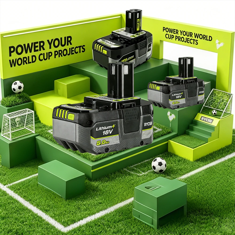 RYOBI 18V ONE + 6Ah/8Ah High Capacity Replacement Lithium Ion Battery–Extended Run Time for All ONE + Power Tools,Ideal for DIY